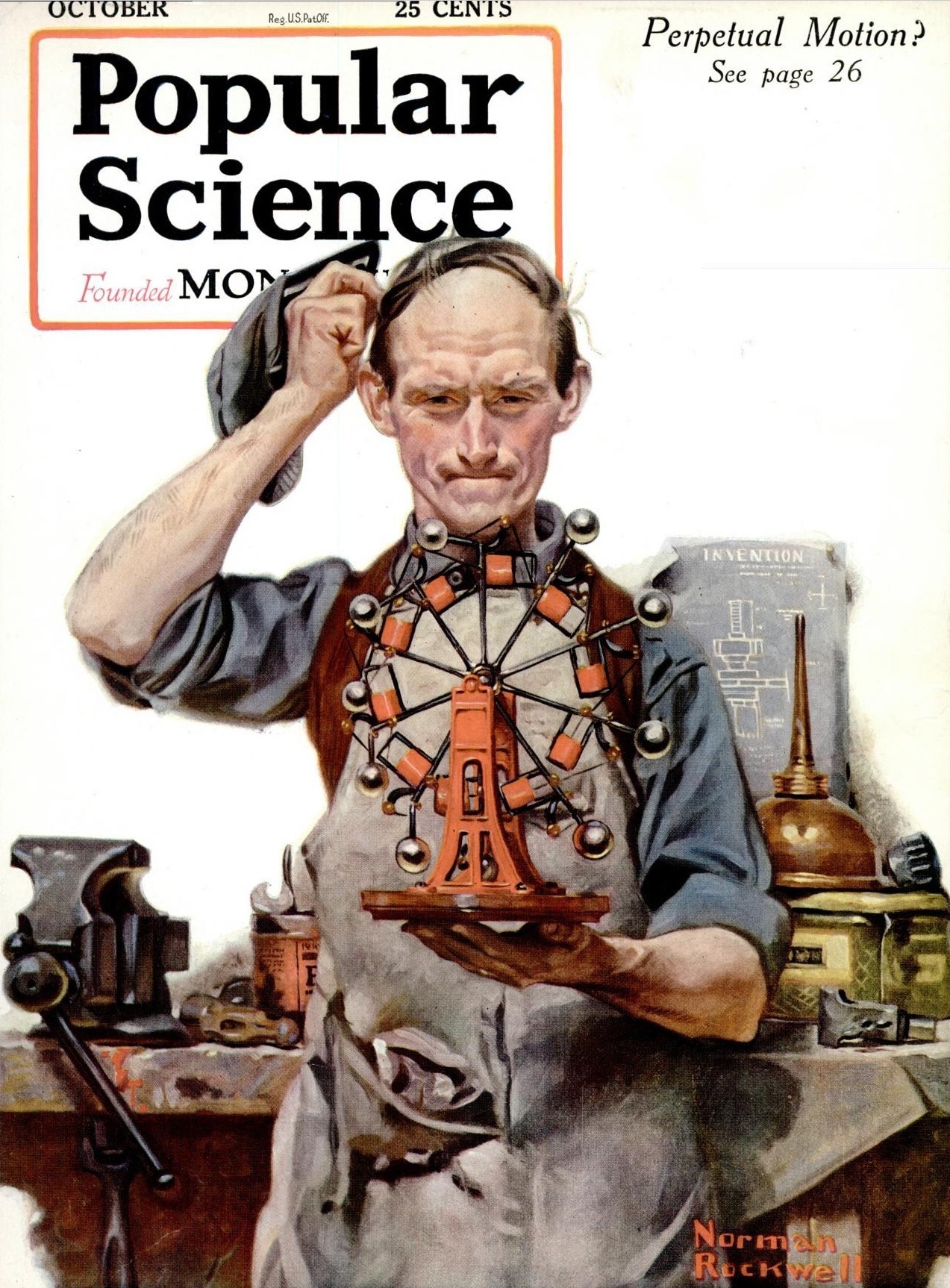 A 1920s magazine cover, reflecting the public's enduring fascination with the idea.