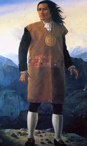 Túpac Amaru II, who led a great Indigenous uprising against Spanish rule in 1780.