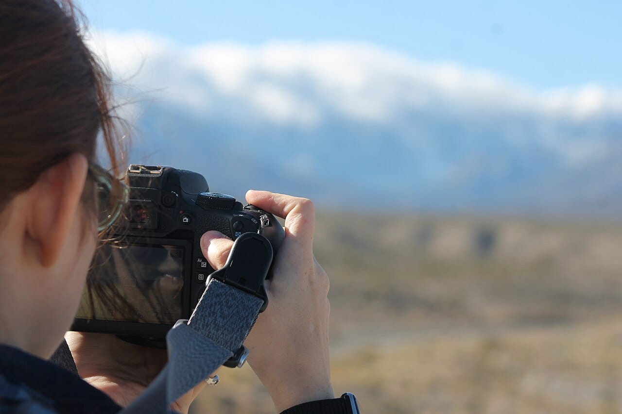 A photographer working in the field. Photography made it possible to bring back an image of a place rather than an account of it.