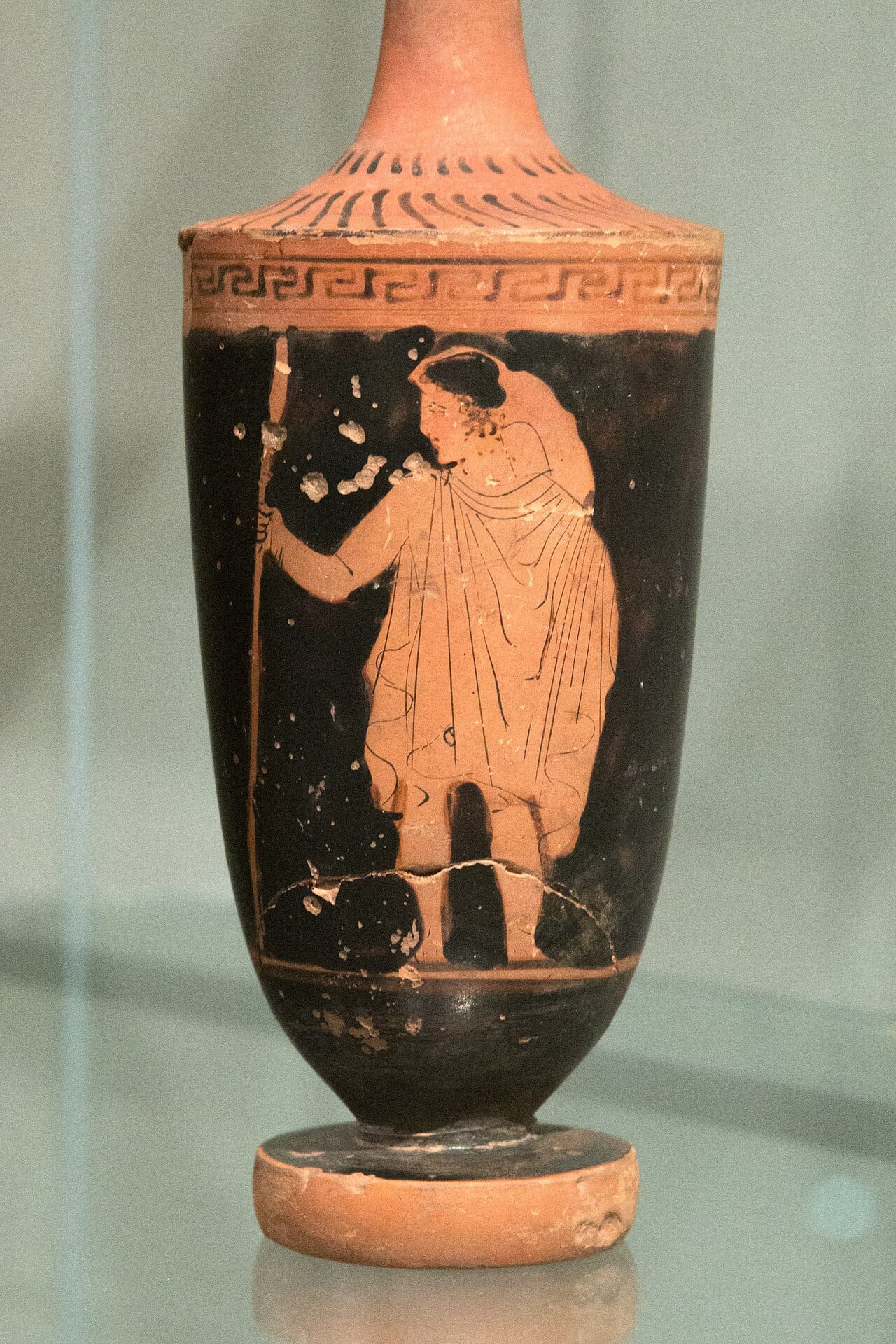 A figure in pilgrim dress from the fifth century BCE. Travel to sanctuaries and oracles was an established practice in the ancient Mediterranean well before the traditions that dominate it now.