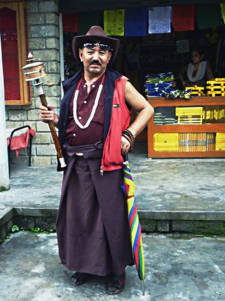 A pilgrim in the Himalayas. Routes established for religious travel have persistently doubled as routes for trade, information and the movement of ideas.