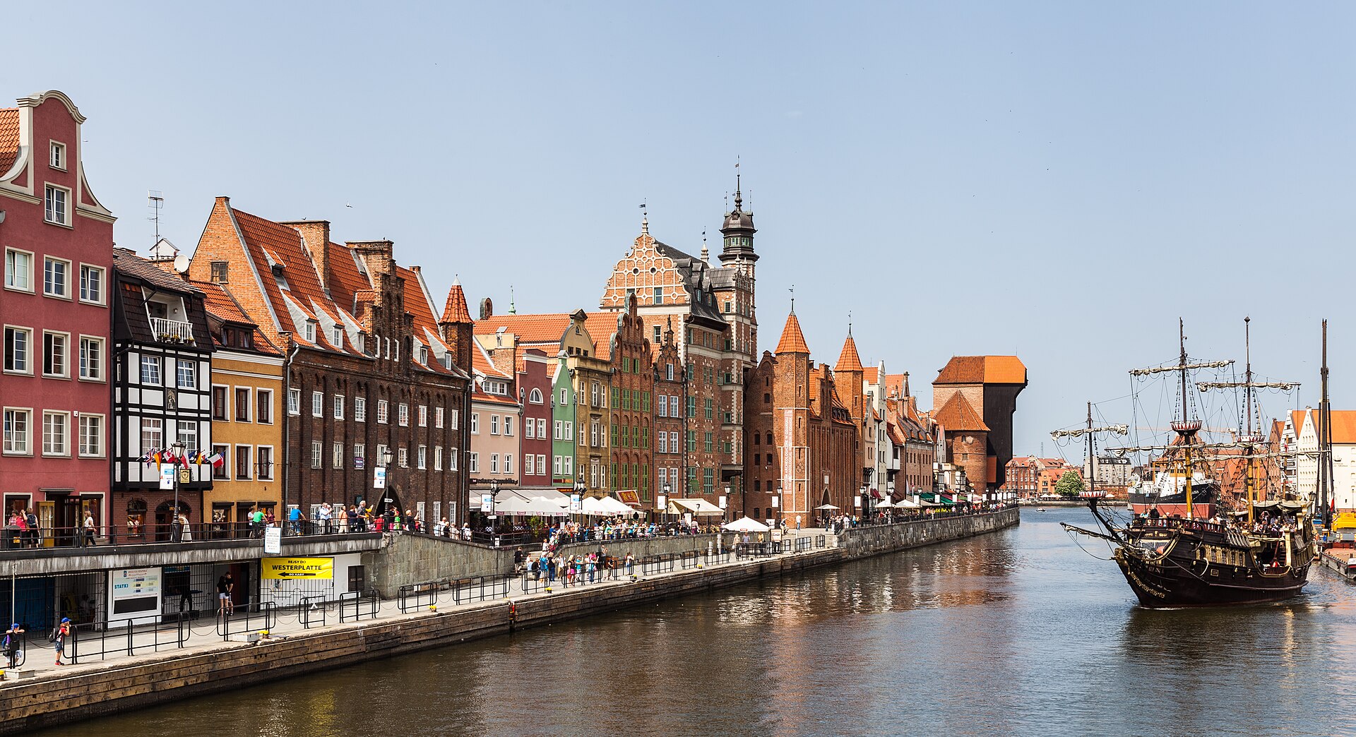 The historic waterfront of Gdańsk, the Baltic port where the Solidarity movement was born in 1980.