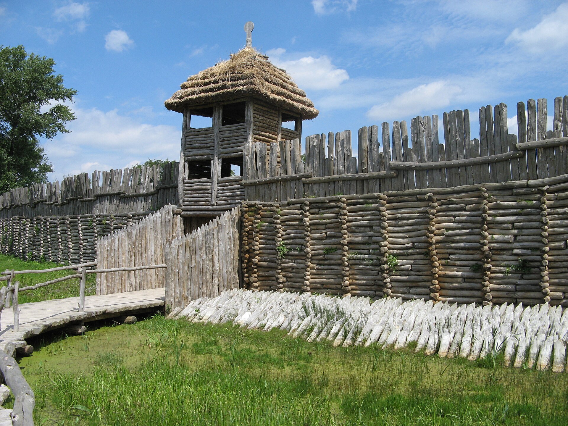 A reconstruction of a Bronze Age Lusatian settlement, from the peoples who lived on Polish lands before the state.