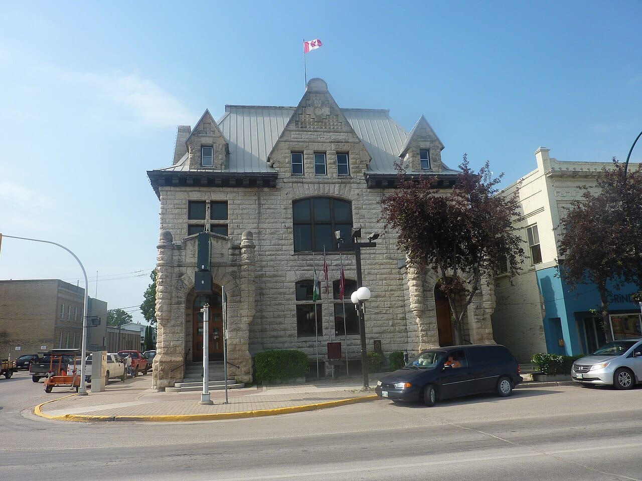 A public building in the city centre. Portage la Prairie retains a substantial stock of early twentieth century civic architecture.