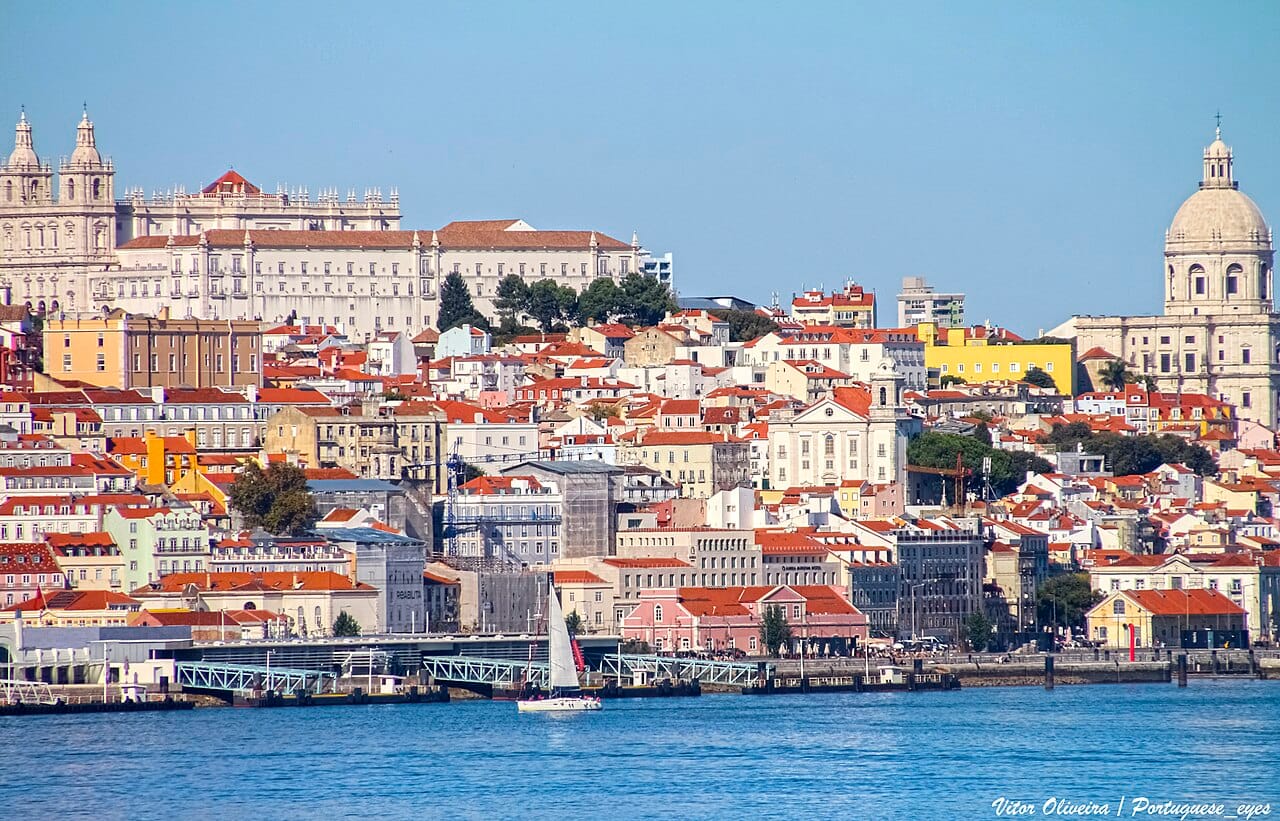 Lisbon, the capital of Portugal, rising over the wide estuary of the Tagus. A city of hills, trams, and tiled facades, from whose harbour the explorers once set sail, it is now the heart of the nation and a magnet for visitors from around the world.