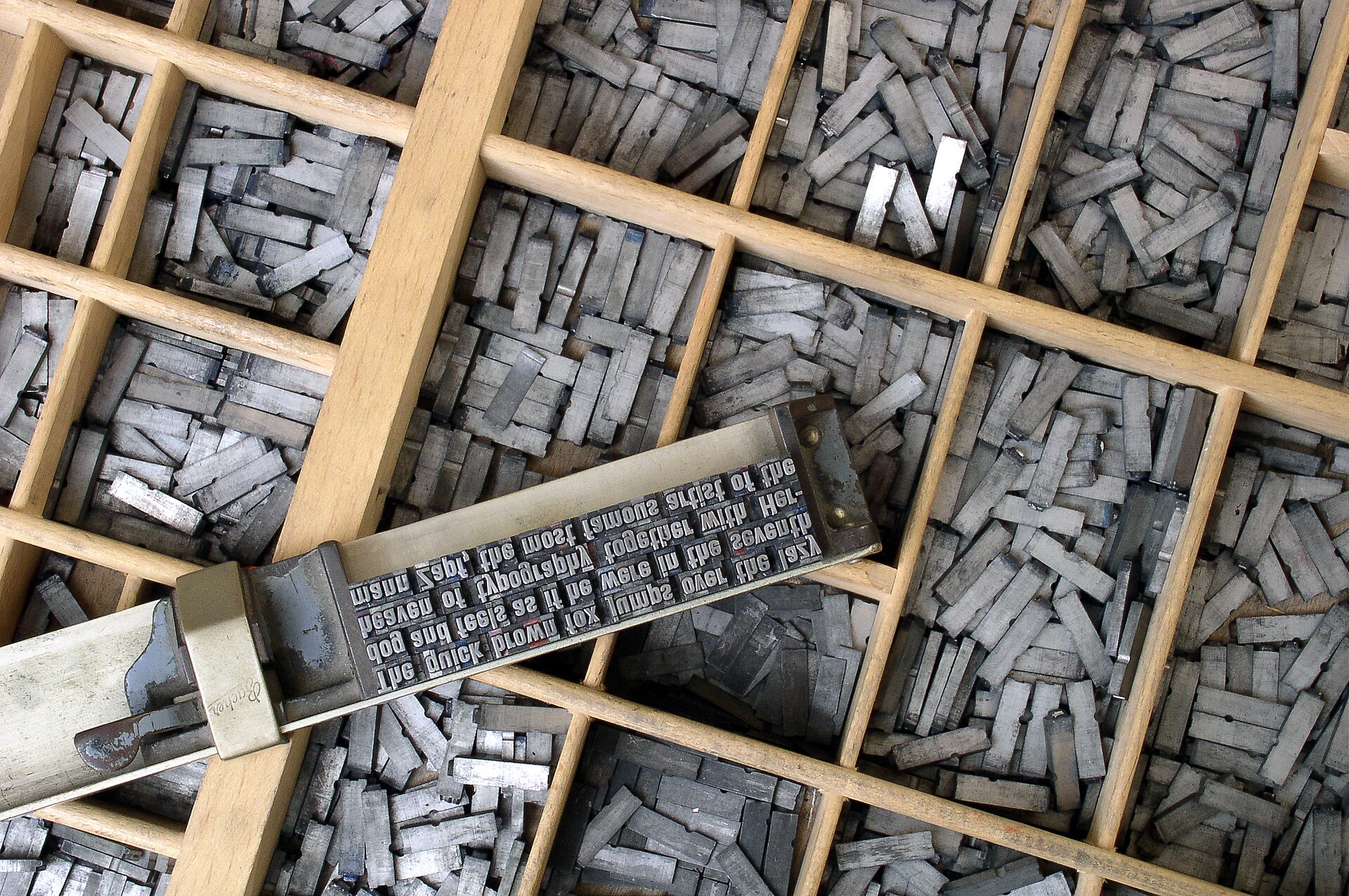 Movable type, the heart of Gutenberg's printing system.