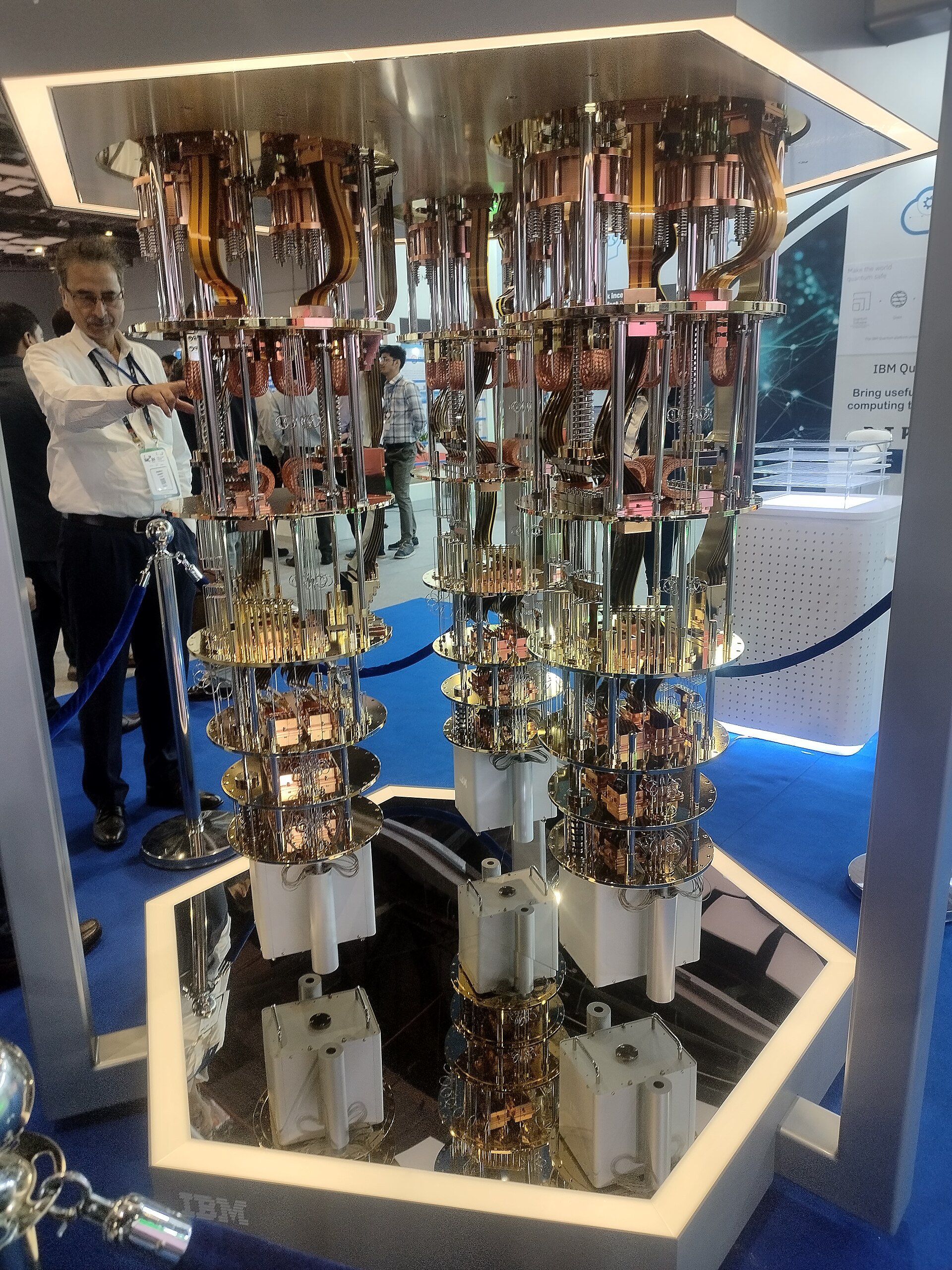 An IBM quantum computer being demonstrated; the technology is advancing fast.