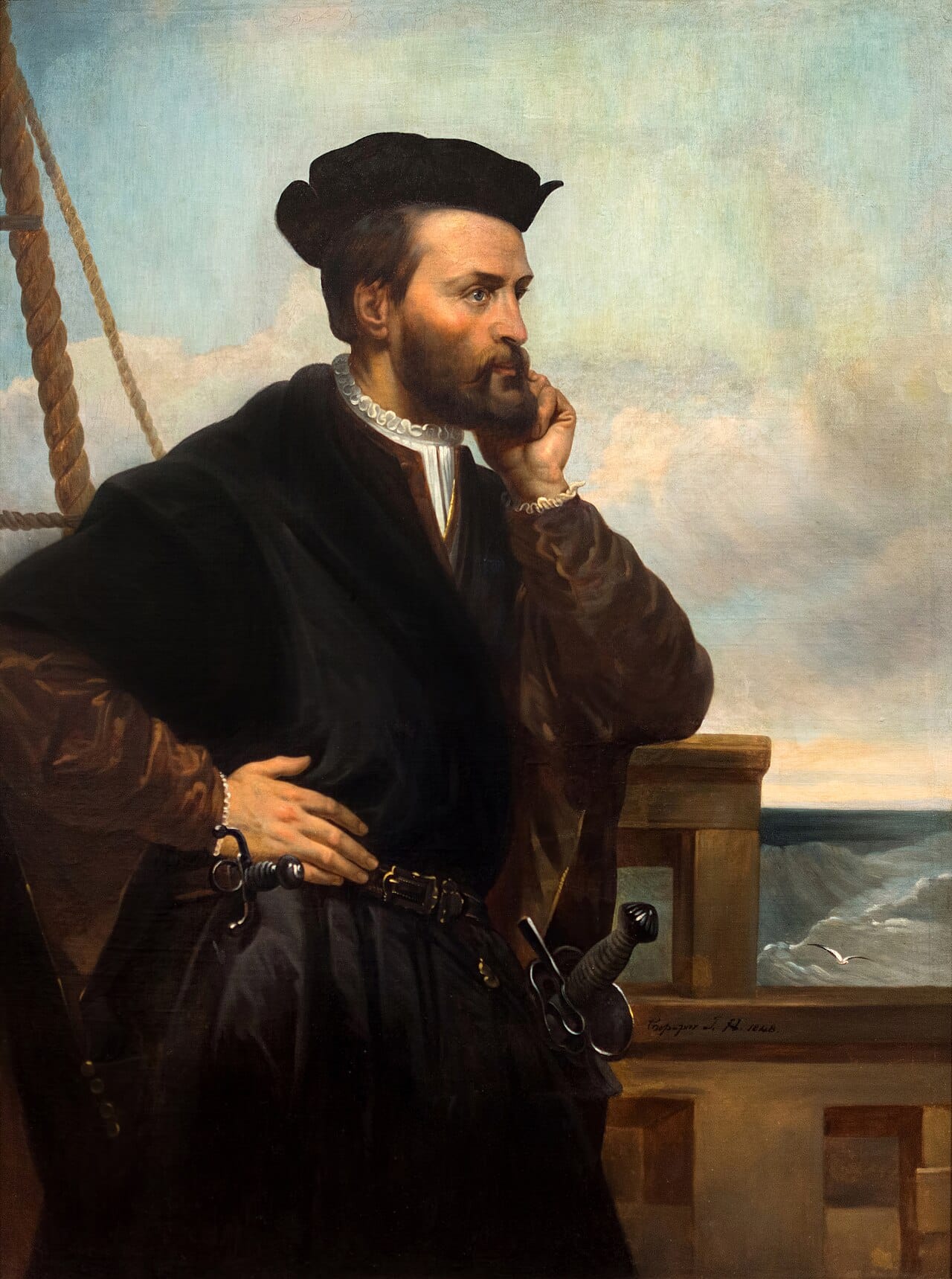 Jacques Cartier, the French navigator who sailed up the St Lawrence in the 1530s and claimed the region for France. His voyages opened the way for the colony of New France.