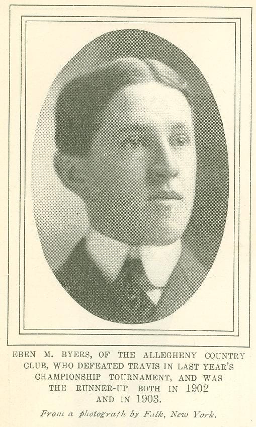 Eben Byers, industrialist and amateur golf champion, who drank Radithor daily for several years on medical advice. His death in 1932 ended the trade.