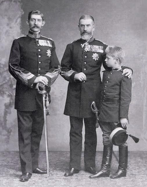 King Carol the First of Romania, right, with his heirs. Under Carol, Romania won its independence and became a kingdom in the later nineteenth century, laying the foundations of the modern state.