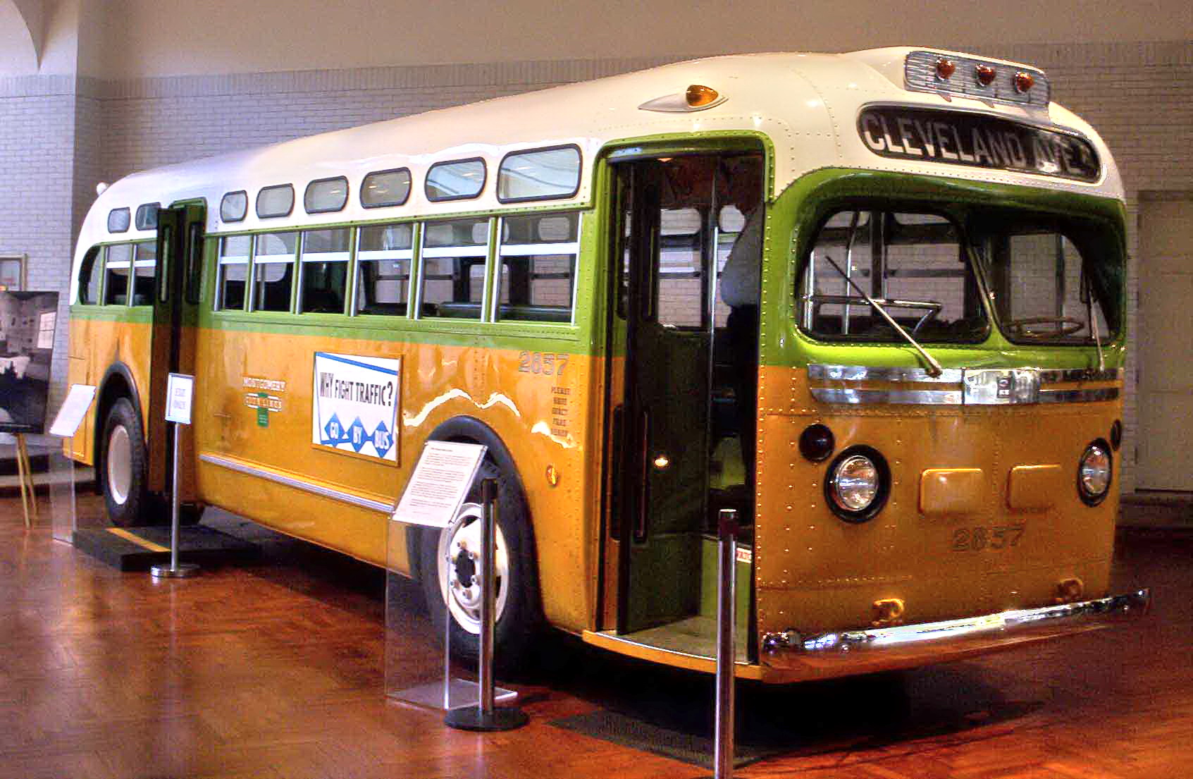 The bus on which Rosa Parks refused to give up her seat in 1955.
