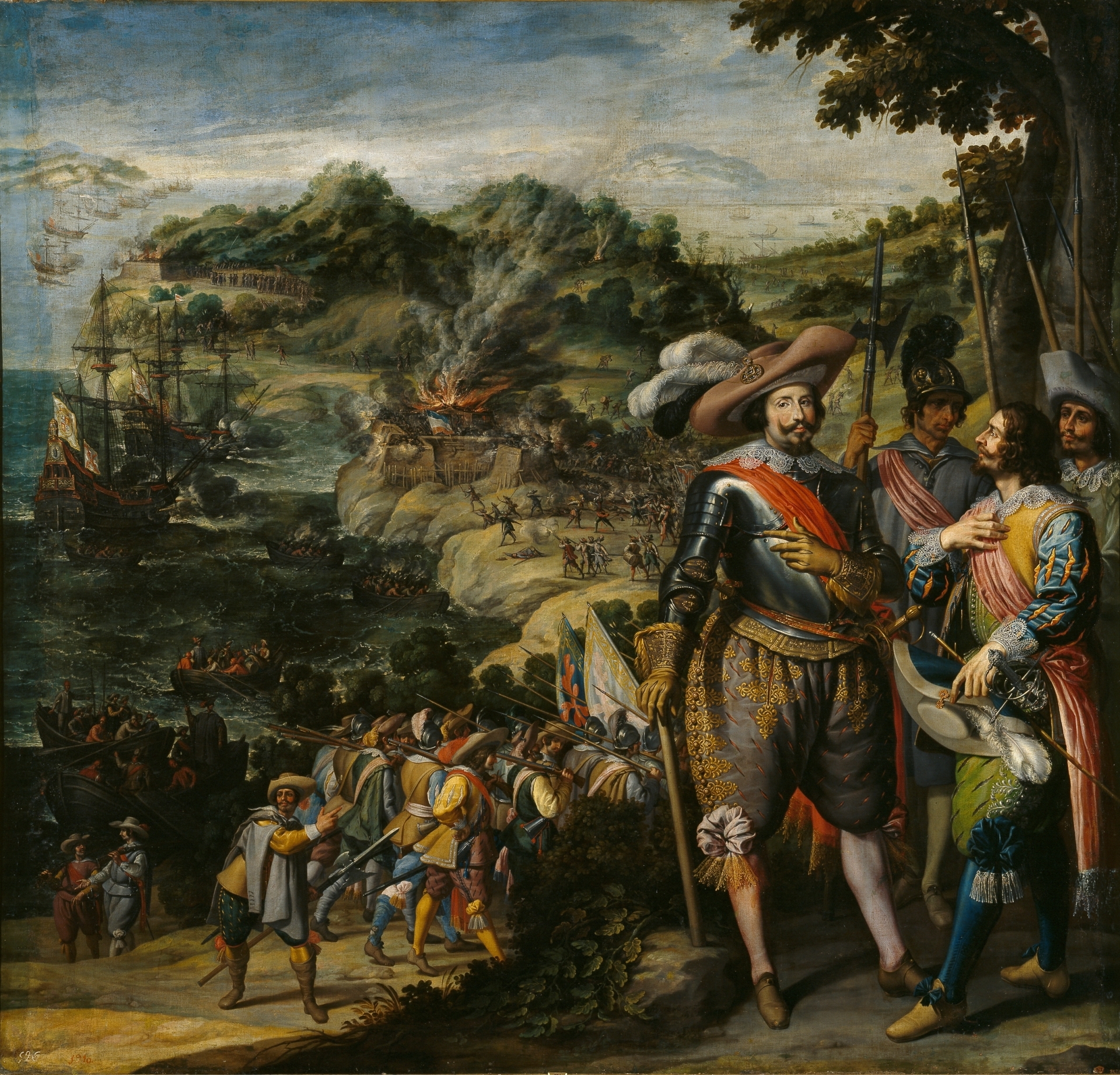 The Spanish capture of Saint Kitts in 1629, an episode in the early European struggle for the island. Credit: Felix Castello (Public domain).