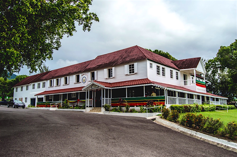 Government House in Basseterre, residence of the governor-general, who represents the head of state in this Commonwealth realm.