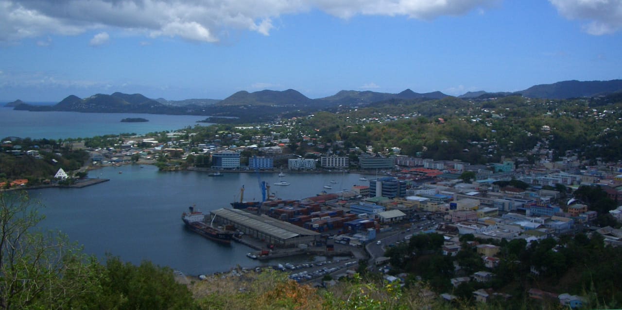 Castries, the capital, on its natural harbour in the north of the island. Most Saint Lucians live along the coast, and the mountainous interior remains thinly settled.