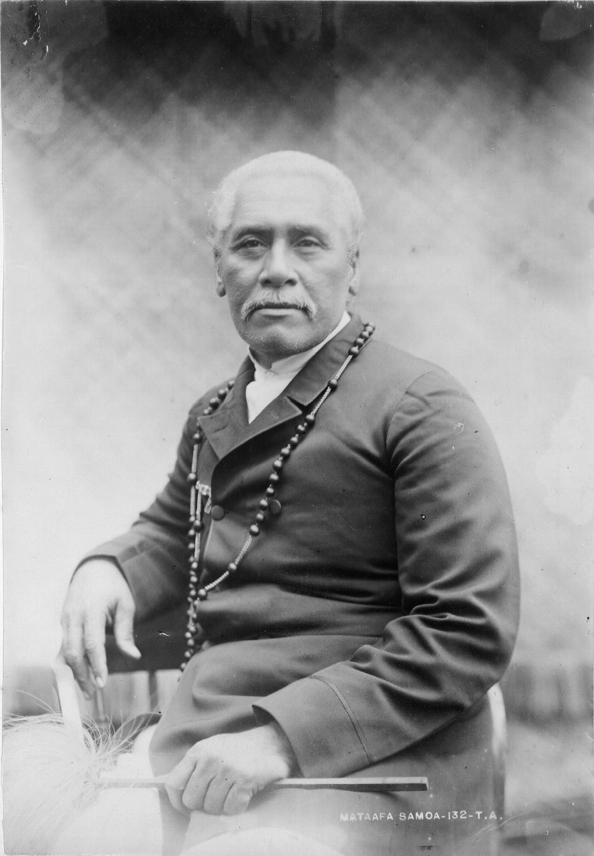 Mataafa Iosefo, a paramount chief and leader who was a central figure in Samoan affairs around the turn of the twentieth century. Credit: Thomas Andrew (Public domain).