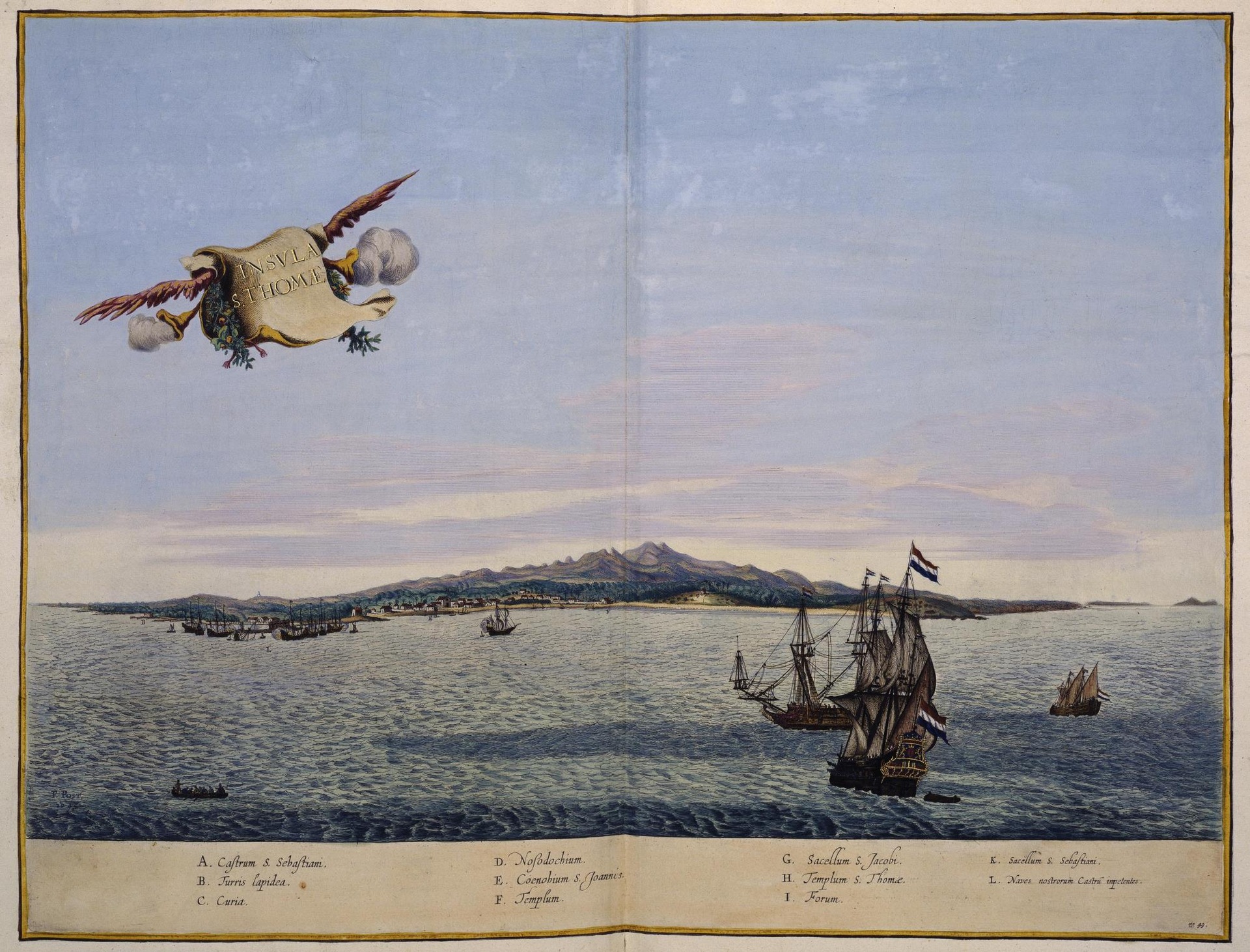 The Dutch admiral Cornelis Jol capturing São Tomé in 1641. The wealth of the plantation islands made them a prize contested among the European powers before Portugal secured its long hold.