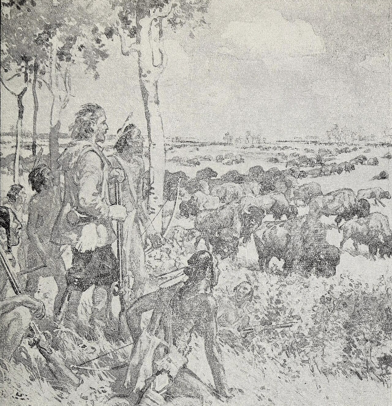 An artist's imagining of the explorer Henry Kelsey seeing the buffalo on the western plains in the 1690s, among the first Europeans to do so. For thousands of years the herds sustained the Indigenous nations of the region.