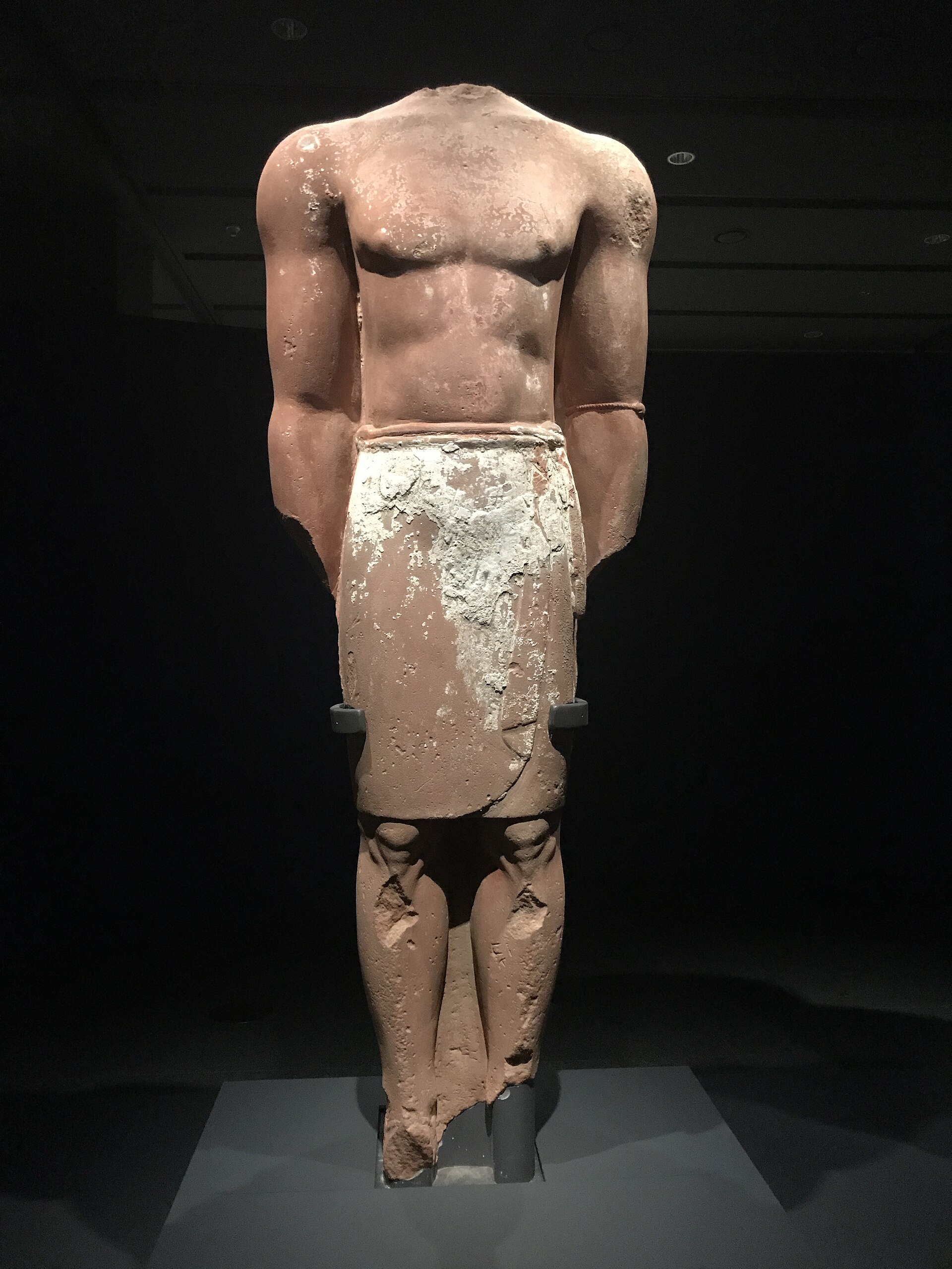 A colossal statue from Al-Ula in the Hejaz, from the sixth to fourth century BC, showing distant Egyptian influence.
