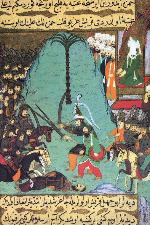 A depiction of the Battle of Badr in 624, an early and pivotal moment in the rise of Islam. Credit: Lütfi Abdullah (Public domain).