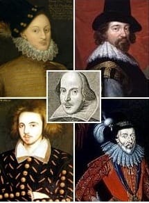 Four of the candidates proposed as the real author: Francis Bacon, the Earl of Oxford, the Earl of Derby, and Christopher Marlowe. More than eighty names have been advanced in total.