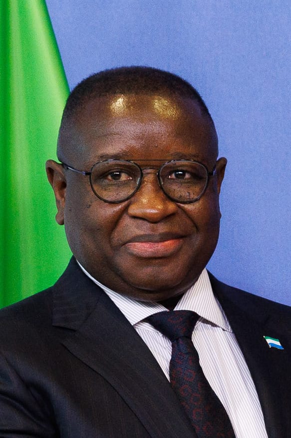 Julius Maada Bio, president of Sierra Leone since 2018. A former military ruler who once led a short-lived junta, he returned as an elected leader, though his 2023 re-election was sharply disputed by the opposition.