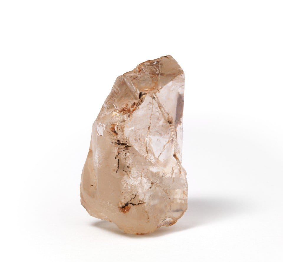 A rough diamond of the kind mined from Sierra Leone's riverbeds. Smuggled out to buy weapons, such stones financed the horrific civil war of the 1990s and gave the world the phrase blood diamonds.