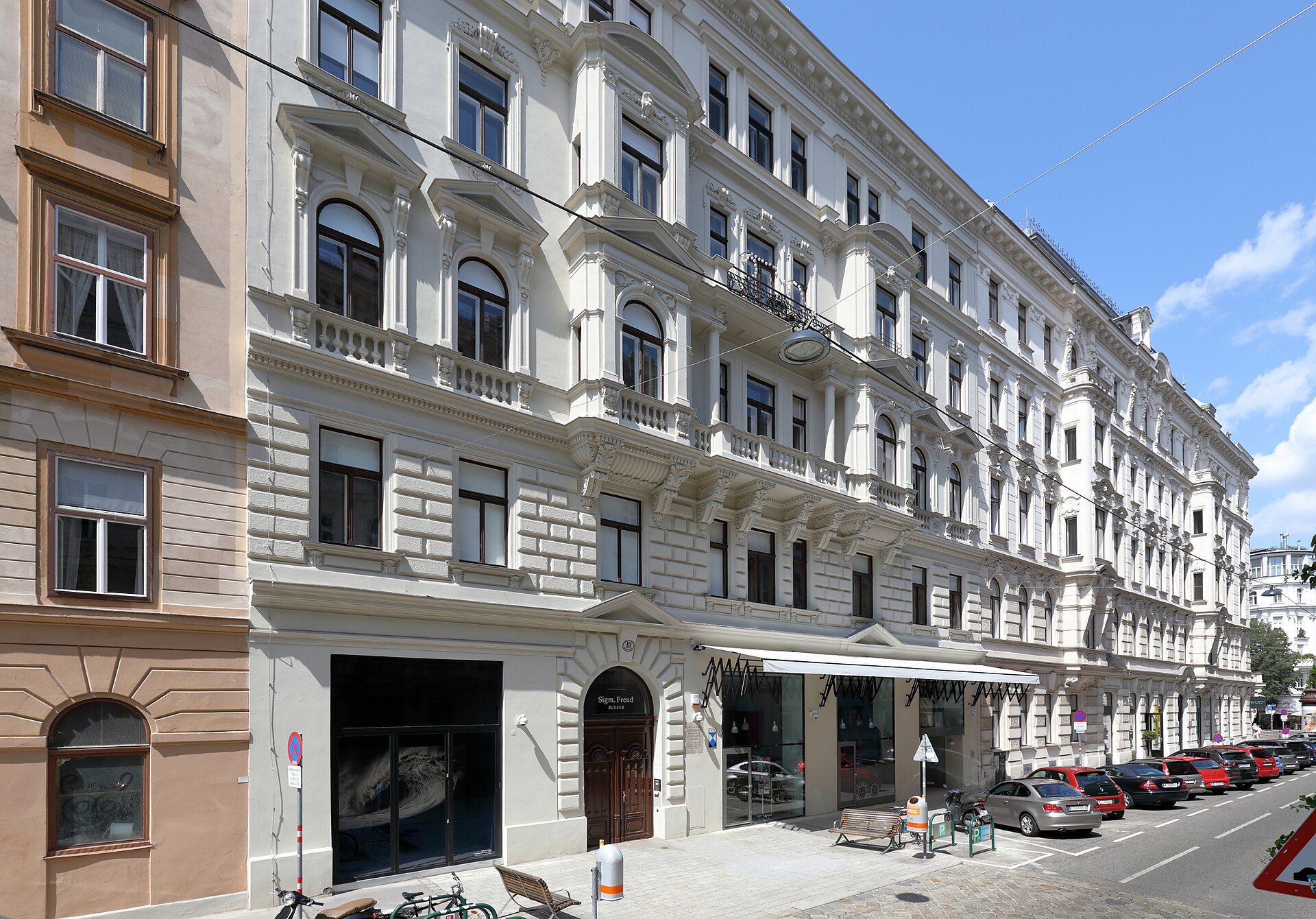 Freud's home and consulting rooms at Berggasse 19 in Vienna.