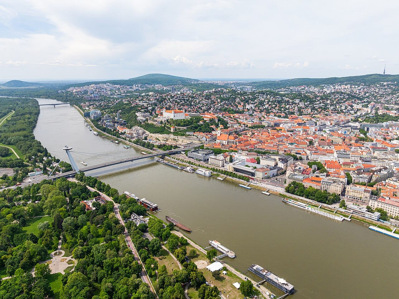 Bratislava, the capital of Slovakia, on the Danube in the far southwest of the country, within sight of Austria. Crowned by its castle and centred on a charming old town, it is the political, economic, and cultural heart of the young nation.