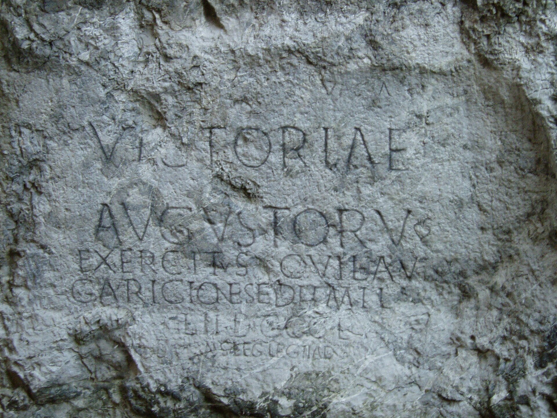 A Roman inscription at Trencin, marking the northernmost known point of the Roman Empire's reach in the region. Credit: Unknown (Public domain).
