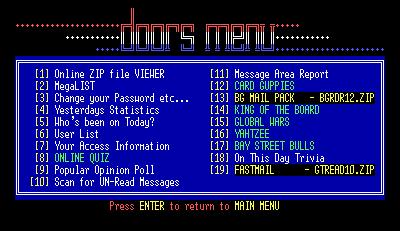 An early bulletin board system, an ancestor of today's social media.