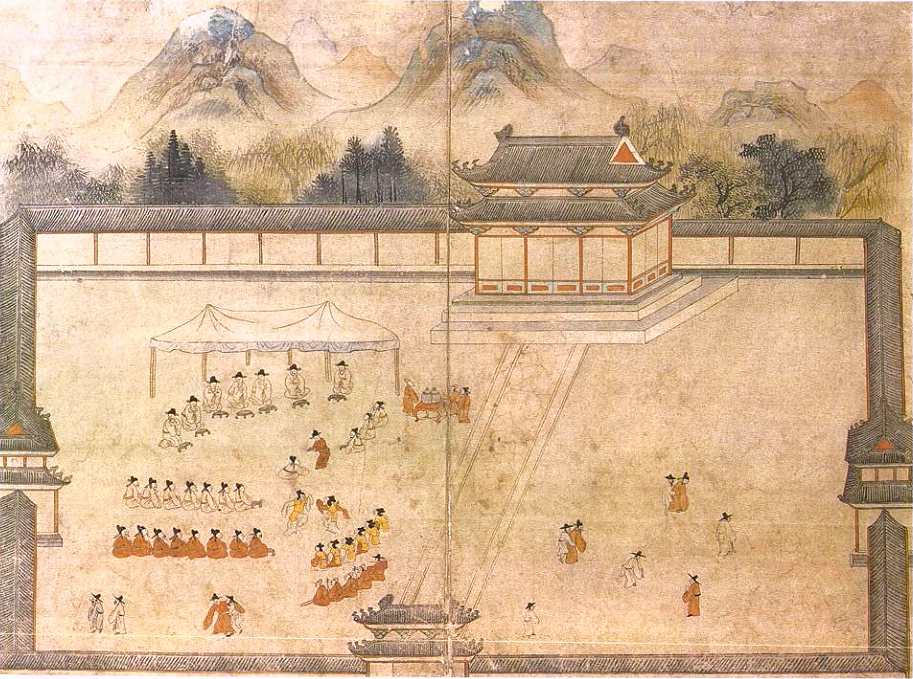 Gyeongbokgung, the main royal palace of the Joseon dynasty, first built in 1395. Burned in war and later restored, it stands in the heart of Seoul as a symbol of the old kingdom.
