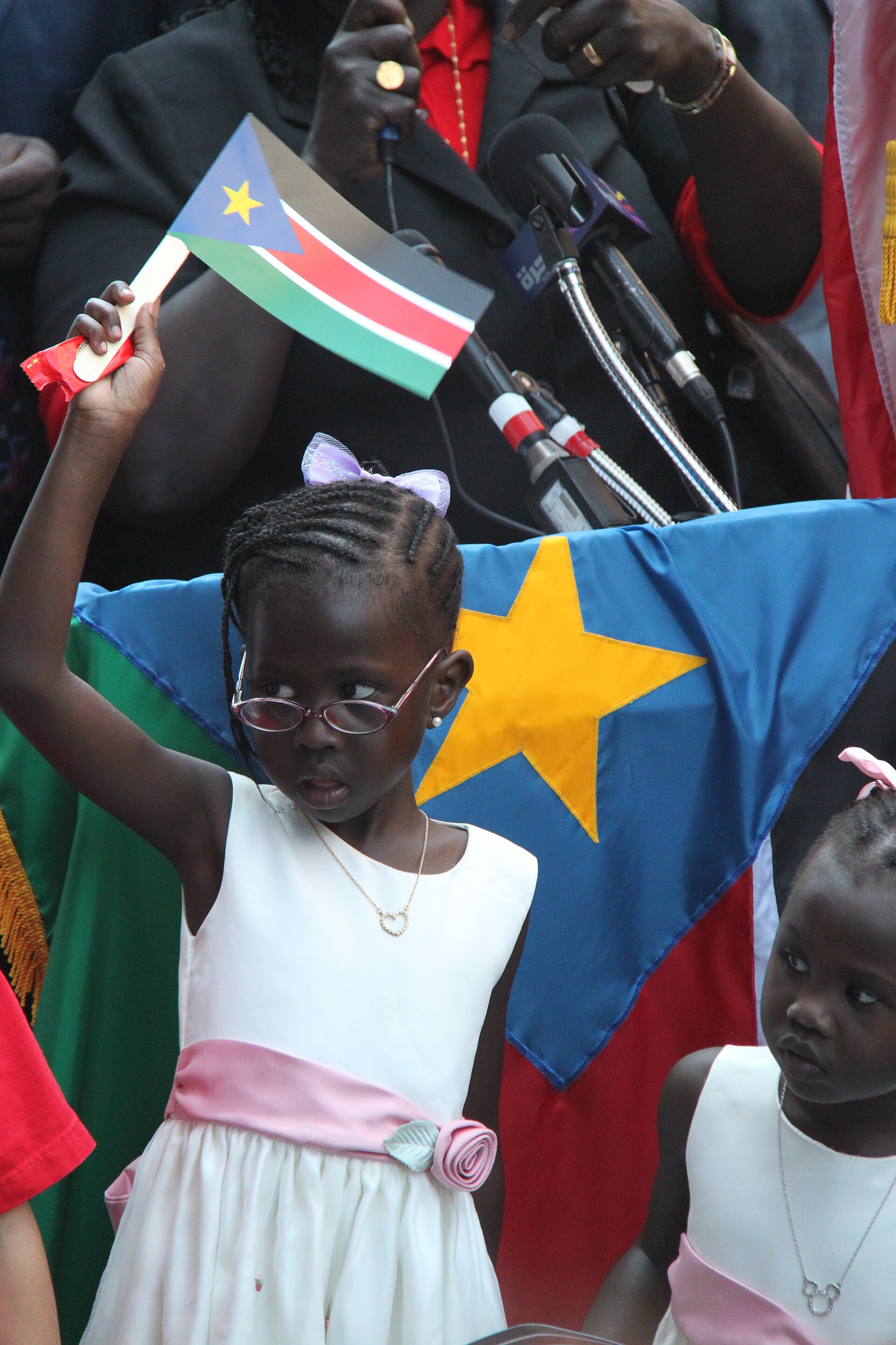 A South Sudanese girl during the festivities marking independence, when the country was born in 2011. Credit: USAID Africa Bureau (Public domain).