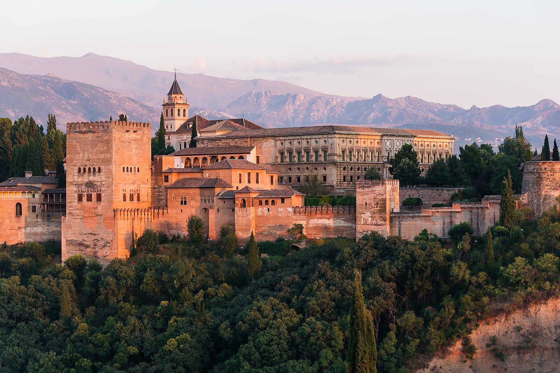 The Alhambra in Granada, built in the thirteenth and fourteenth centuries. The palace-fortress of the last Muslim rulers of Spain is the finest surviving monument of Al-Andalus.