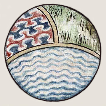 A medieval depiction of a spherical Earth, a shape understood by scholars since antiquity.