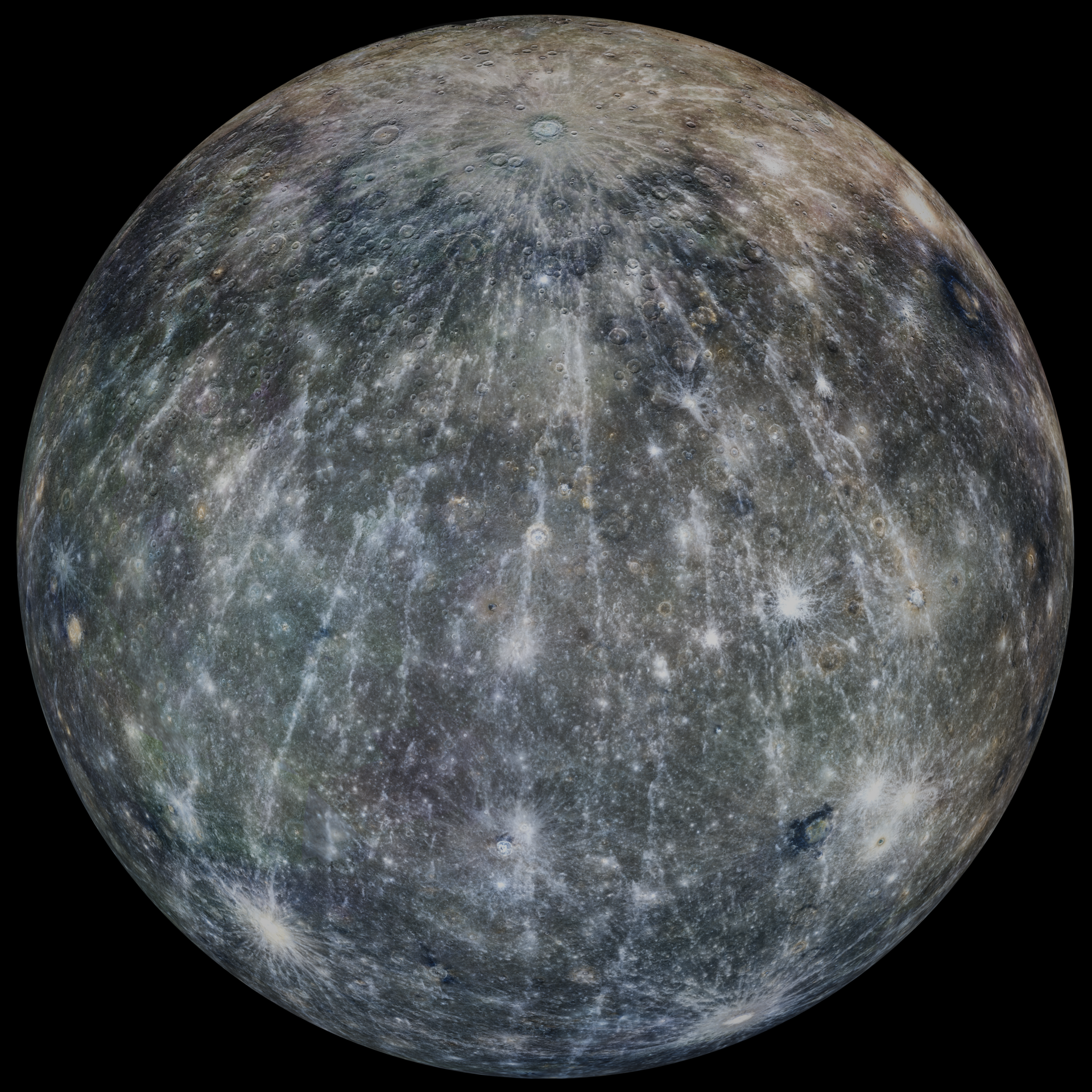 Mercury, the smallest planet, its ancient surface scarred by craters like the Moon.