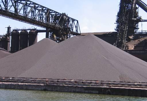 Iron ore. Iron is among the most abundant elements in the crust, which is why steel is cheap, and it occurs as oxides that must be reduced.