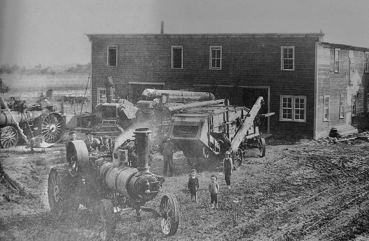 Machinery of the kind that made the region's reputation. Steinbach's manufacturing and dealership economy grew directly out of servicing surrounding farms.