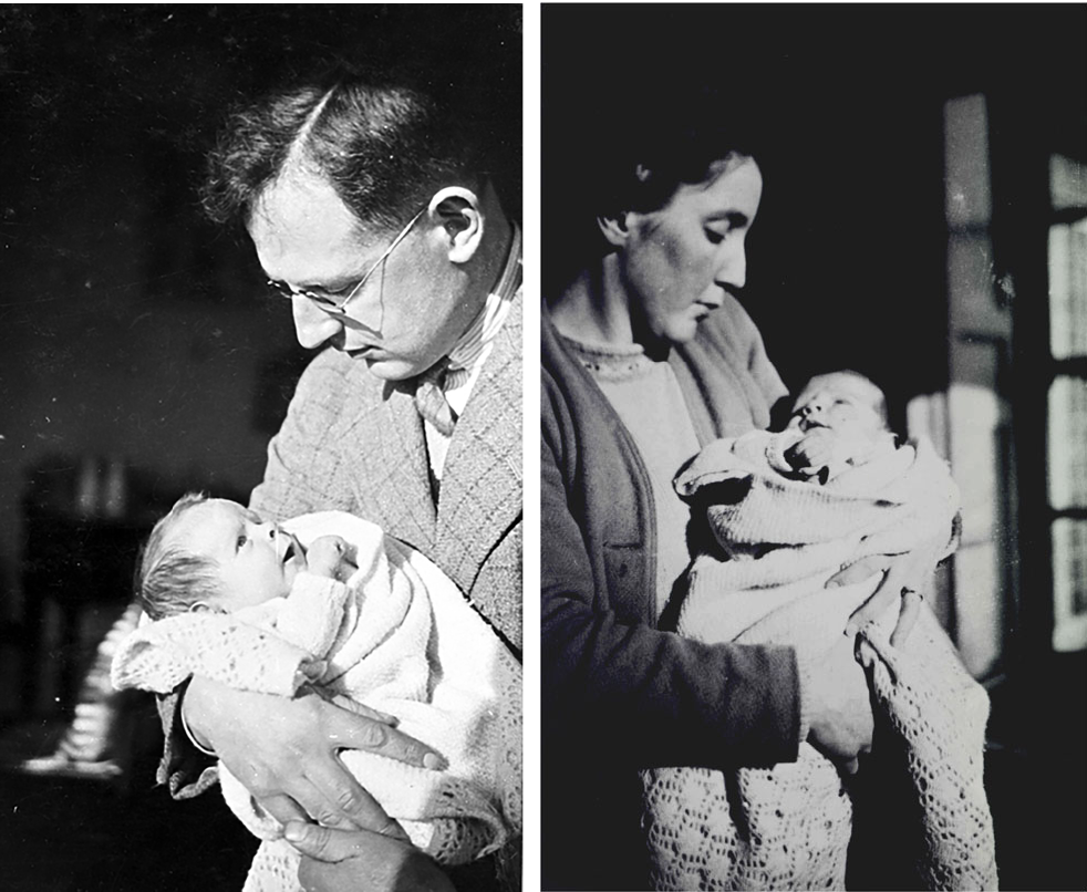 A young Hawking with his parents; his brilliance showed from an early age.