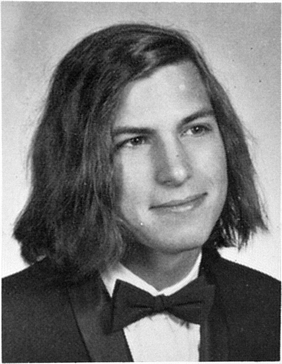 Jobs's high school yearbook photo in 1972.