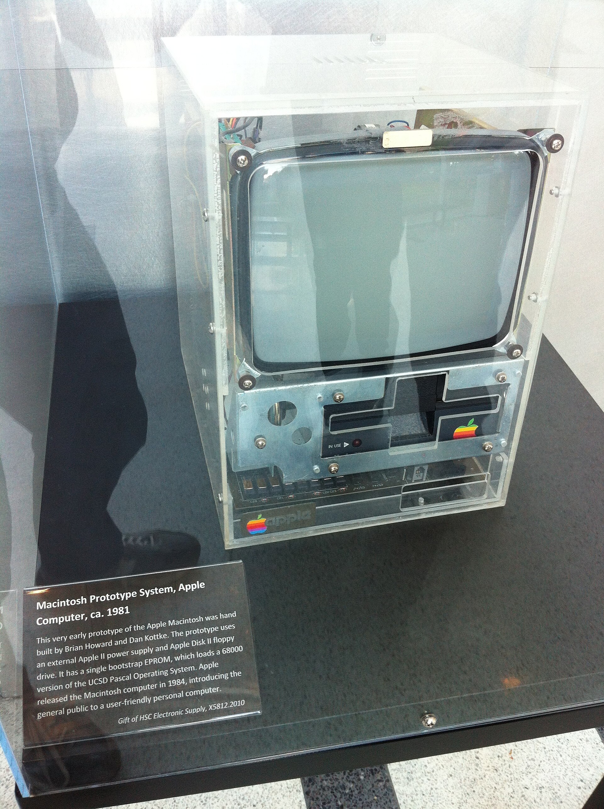 An early Macintosh prototype; the Mac brought the graphical interface to the mainstream.