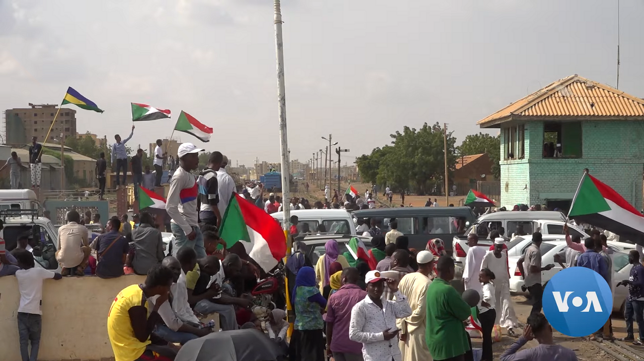 Sudanese protesters celebrate during the 2019 revolution that overthrew the dictator Omar al-Bashir. The hopes of that popular uprising, led in large part by the young and by women, were later shattered by a military coup and a devastating war.