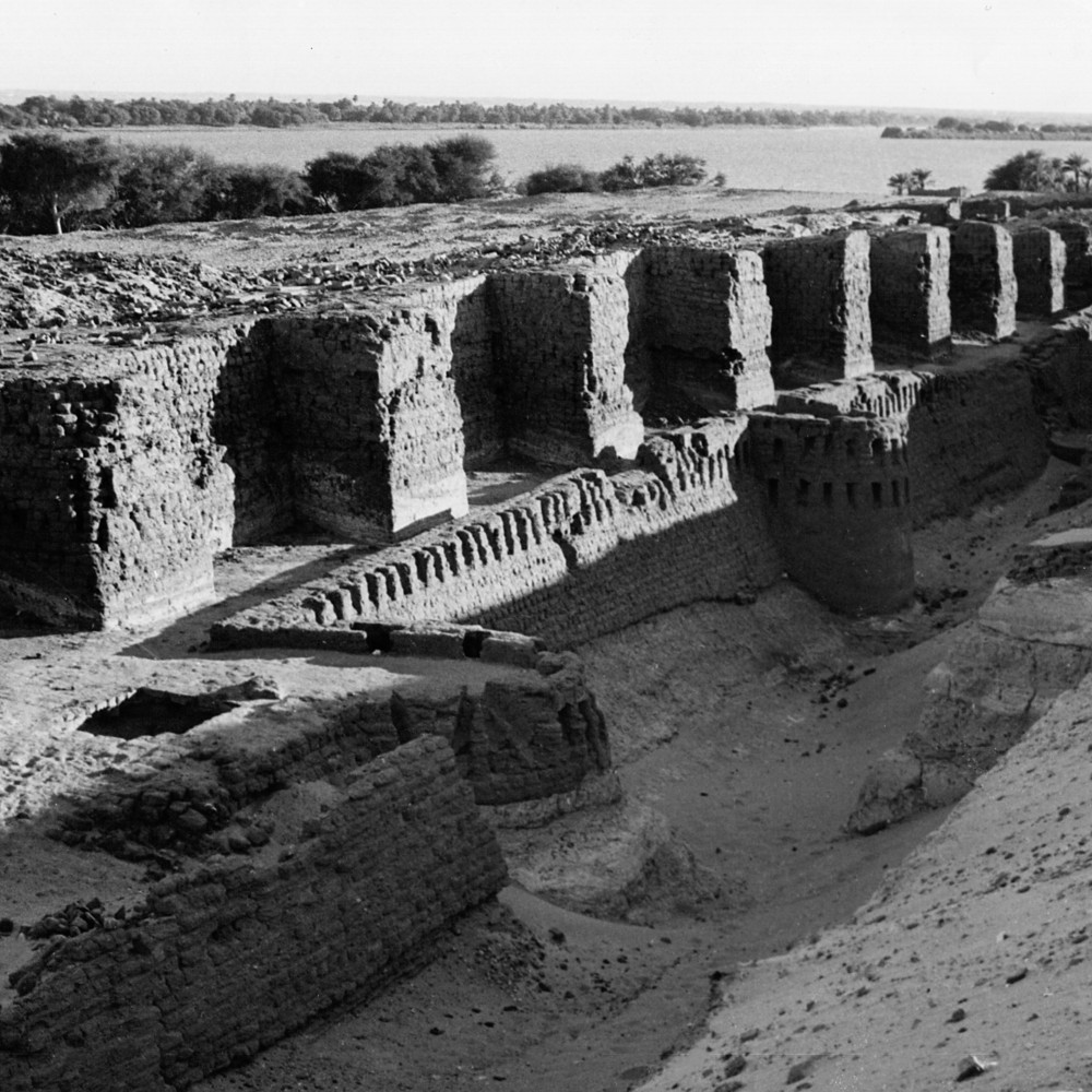 The reconstructed fortress of Buhen, built by Egypt's Middle Kingdom to control Nubia and its gold. For thousands of years Egypt and Nubia were locked together as rivals, trading partners, and, in turn, each other's rulers.