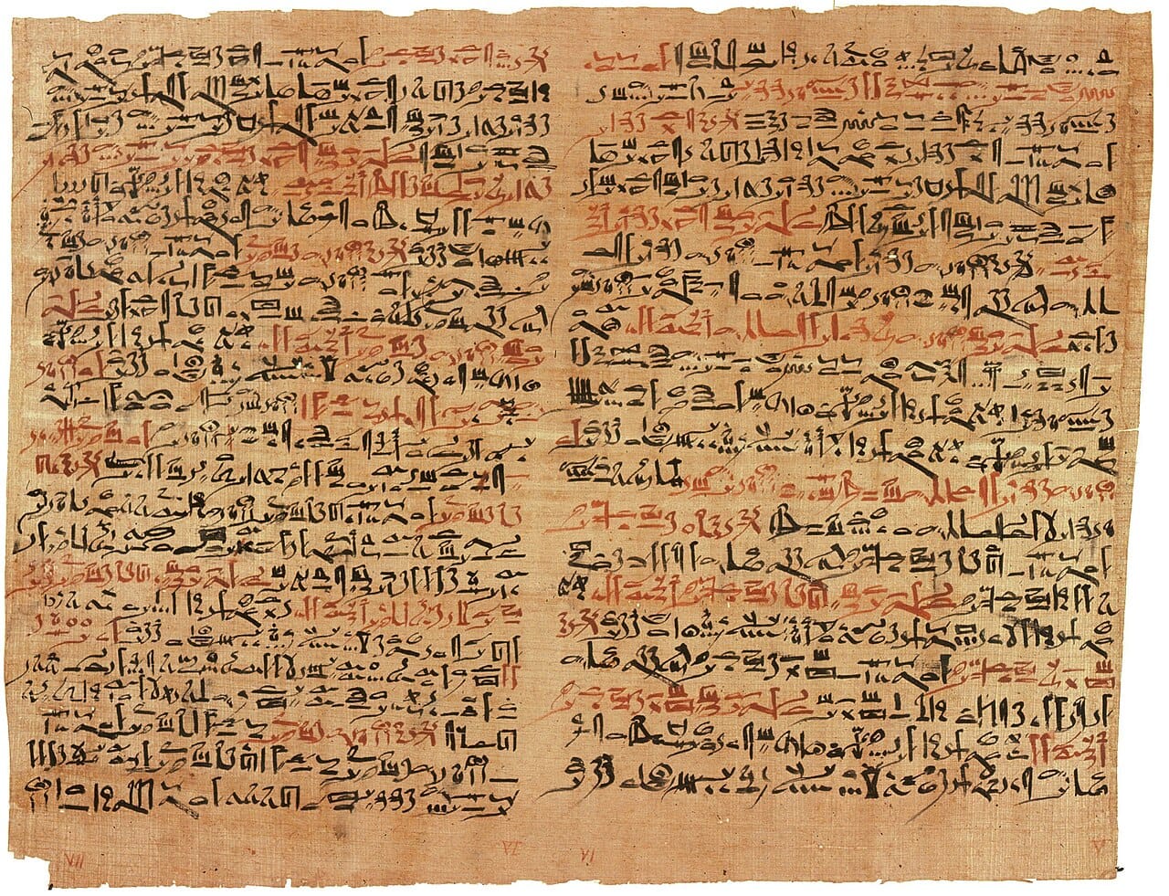 The Edwin Smith papyrus, an Egyptian surgical text of the seventeenth century BCE. It describes cases systematically, with examination, diagnosis and treatment, and states plainly when a case cannot be treated.