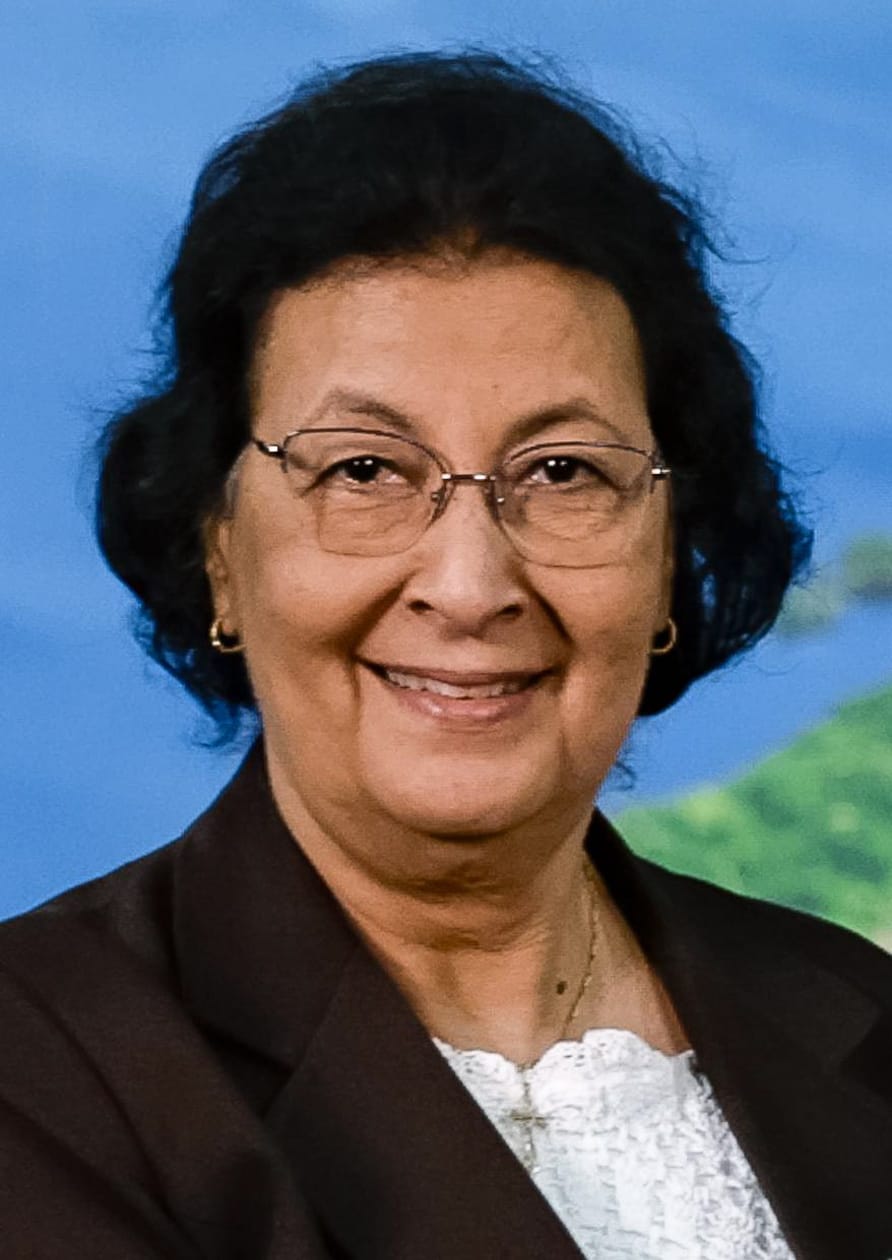 Jennifer Geerlings-Simons, chosen in 2025 as the first woman president of Suriname. She leads the National Democratic Party, once the vehicle of the late strongman Desi Bouterse, in a country whose politics is shaped by its ethnic diversity.