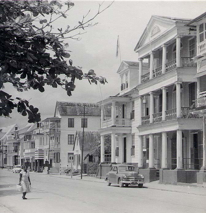 The historic Dutch colonial waterfront houses of Paramaribo, the capital, a recognised World Heritage site. Credit: The original uploader was John Hill at English Wikipedia. (CC BY-SA 3.0).
