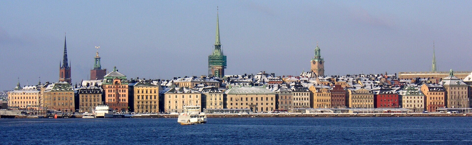 Stockholm, the capital, built across fourteen islands where Lake Mälaren meets the Baltic Sea.