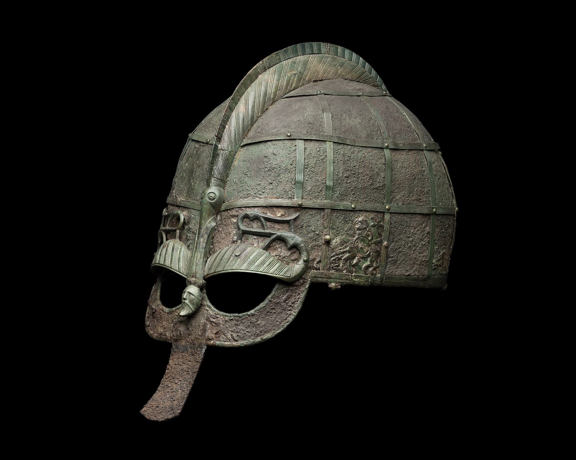A Vendel-era helmet, a treasure of the warrior society that preceded and overlapped the Viking Age in Sweden. Credit: Ola Myrin/Statens historiska museum (CC BY 2.5).