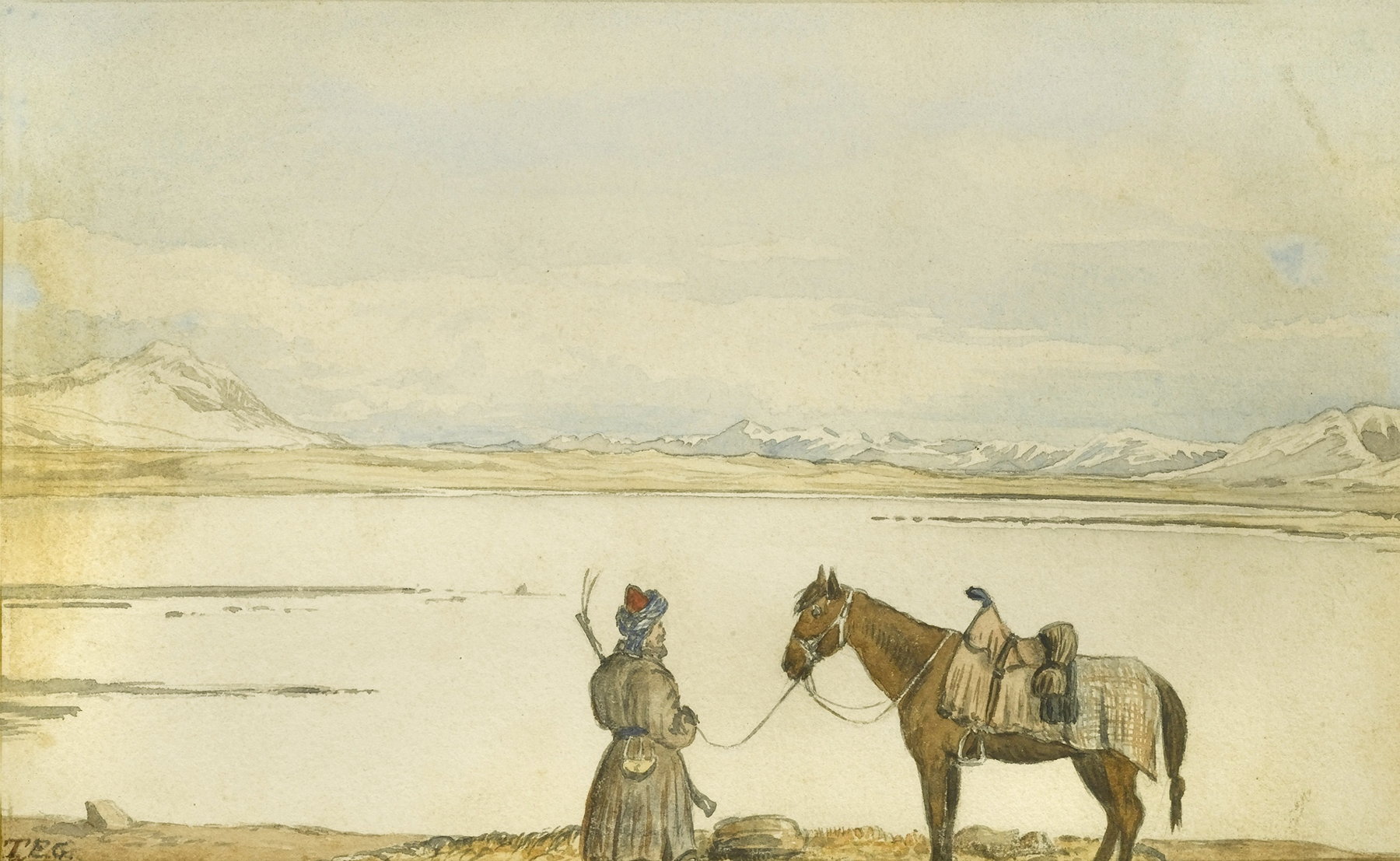 A high mountain lake in the Pamir, the range often called the Roof of the World. Credit: Thomas Edward Gordon (Public domain).