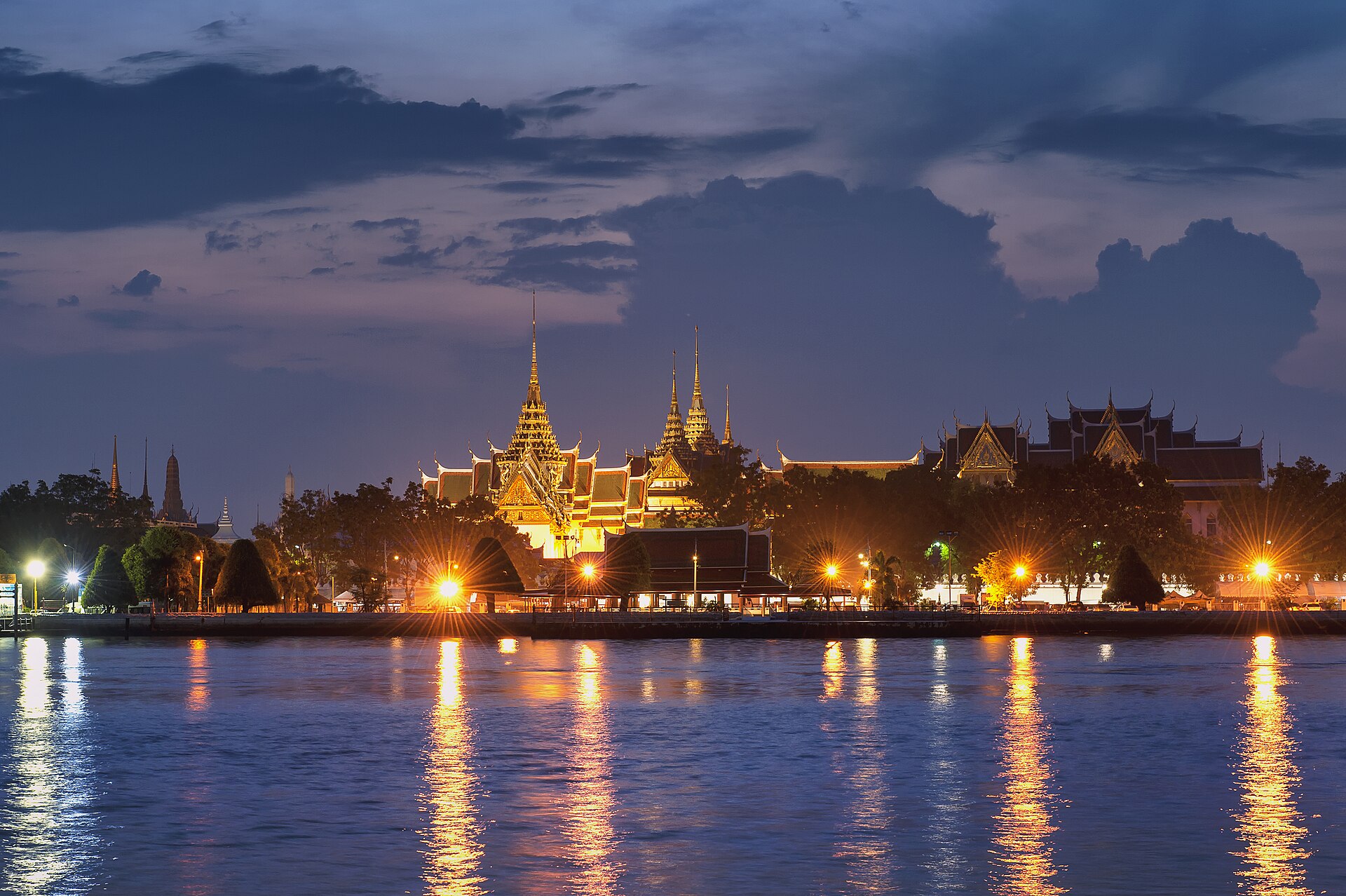 The Grand Palace in Bangkok, royal seat of the ruling dynasty since the city became the capital in 1782.