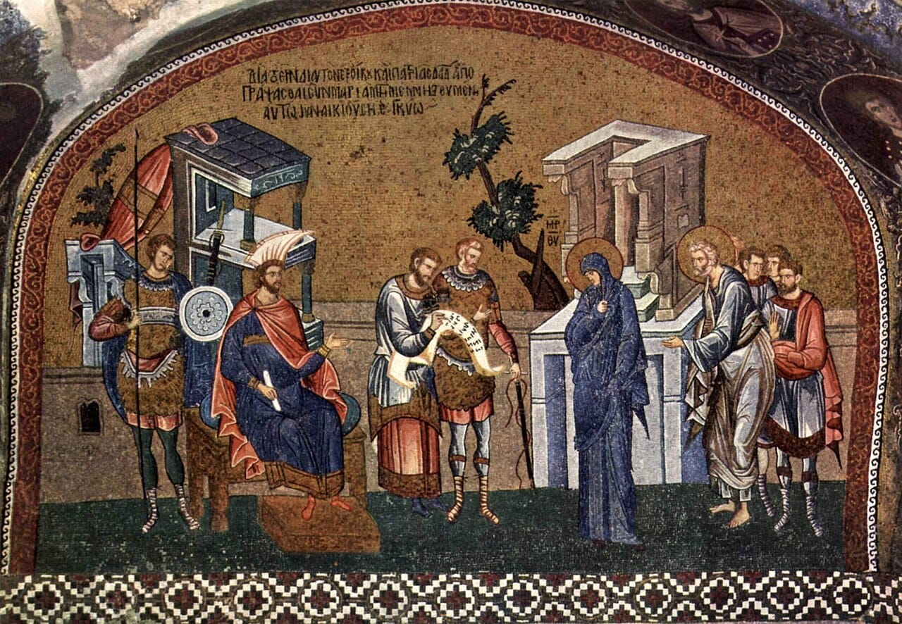 The Census at Bethlehem, a Byzantine mosaic. Registration for taxation is among the oldest recorded functions of the state, and it appears in the founding narratives of several traditions.